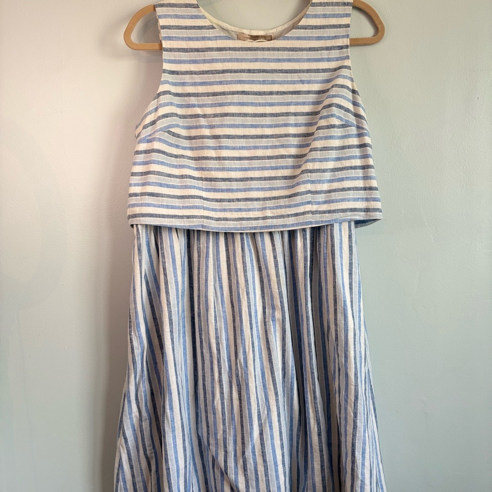 Forever 21 Blue and White Striped 2-piece Top and Skirt